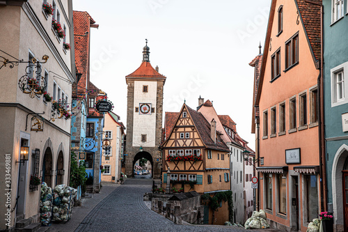 Cute German town Landscape Rothenburg ob der tauber
