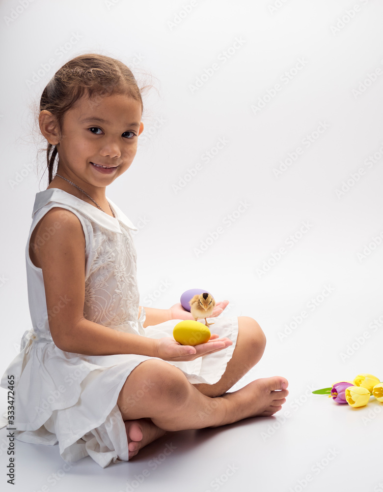 Easter eggs in the child's hand. Easter eggs in the child's hand.