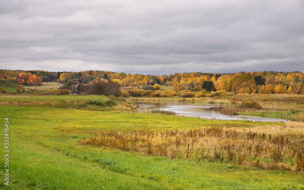 Landscape near Mikhaylovskoye - State museum-reserve of Alexander Pushkin. Pskov oblast. Russia