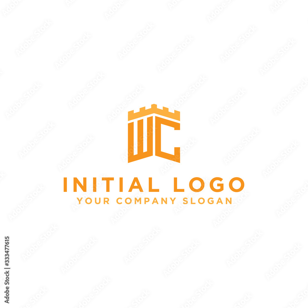 inspiring logo designs for companies from the initial letters of the WC logo icon. -Vectors inspiring logo designs for companies from the initial letters of the WC logo icon. -Vectors