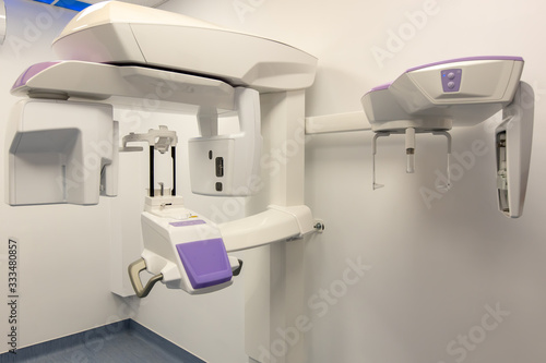 3D x-ray scanner panorama machine in clinic. 3D dental scanner