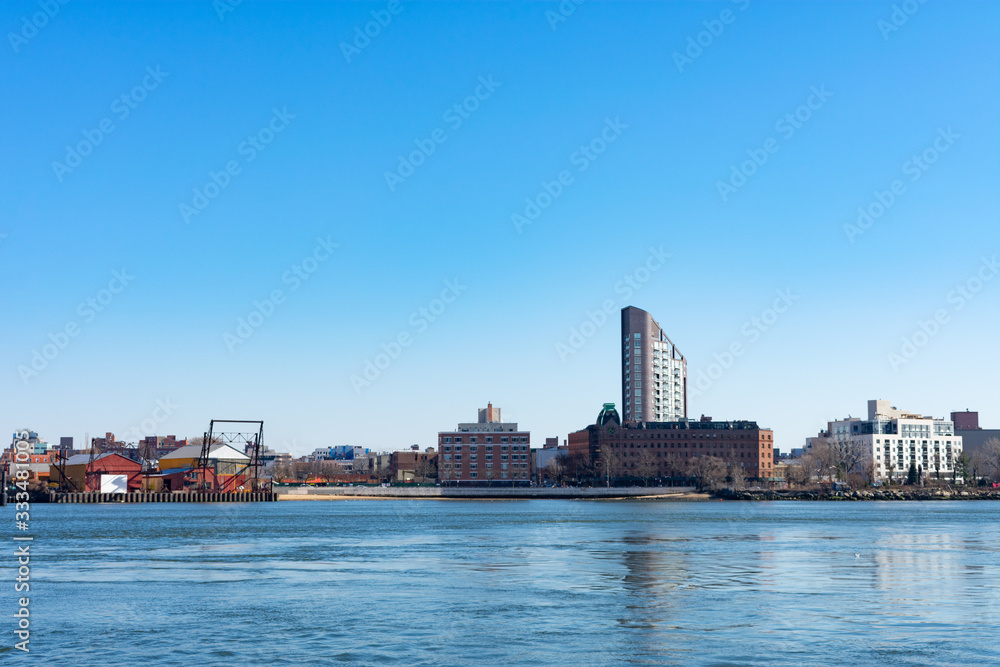Skyline of Astoria Queens New York along the East River
