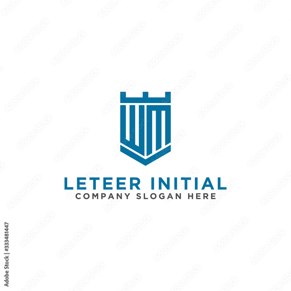 inspiring logo designs for companies from the initial letters of the WM logo icon. -Vectors