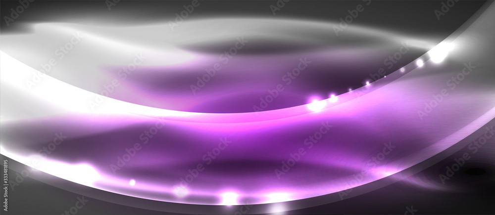 Abstract background. Shiny design neon waves with light effects, techno trendy design. Vector Illustration For Wallpaper, Banner, Background, Card, Book Illustration, landing page Abstract background. Shiny design neon waves with light effects, techno trendy design. Vector Illustration For Wallpaper, Banner, Background, Card, Book Illustration, landing page