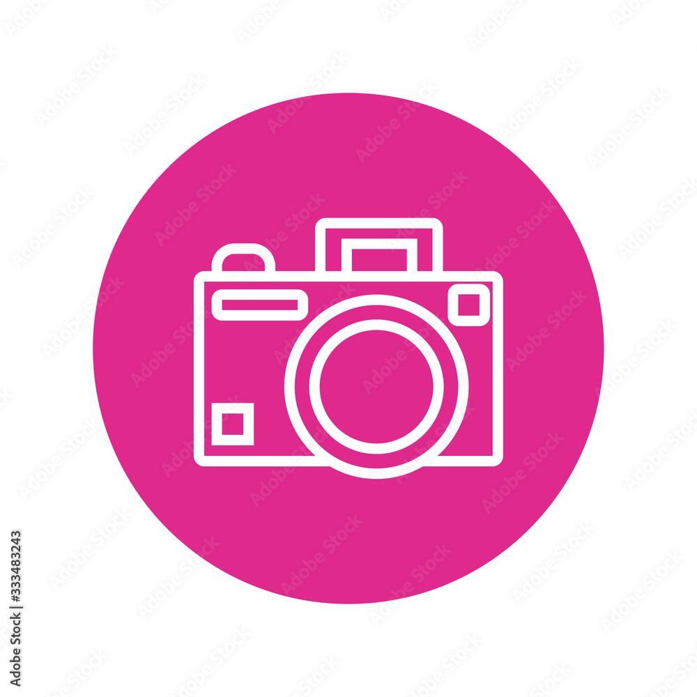 photographic camera block and line style icon photographic camera block and line style icon