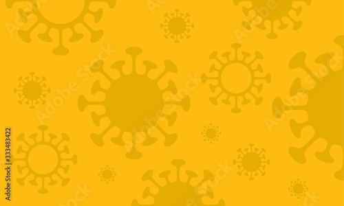 Empty Virus Symbol Yellow Sign Background Design Banner
