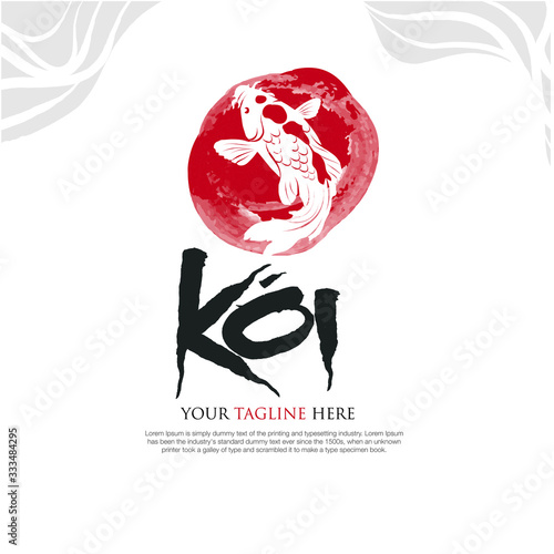 Koi fish drawing vector illustration. Good for pond or koi farm and any japanese element.