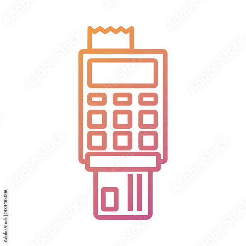 credit card with voucher payment online line degradient style
