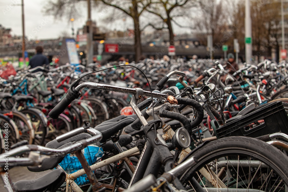many bikes on the streets of amsterdam many bikes on the streets of amsterdam