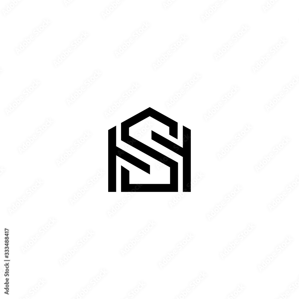 HS SH Letter Logo Design Vector Template HS SH Letter Logo Design Vector Template