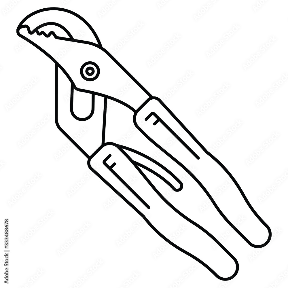 Monkey wrench glyph icon Royalty Free Vector Image