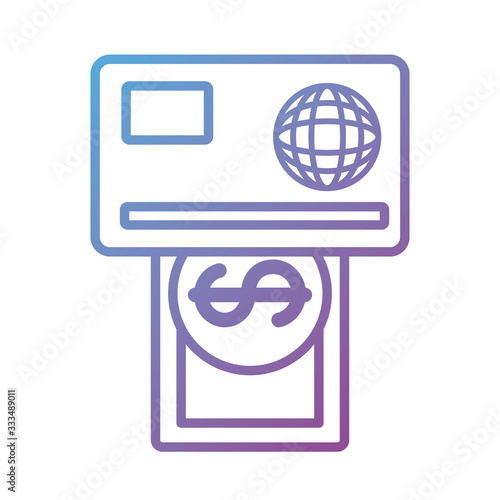 credit card and bill payment online line degradient style