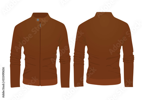 Brown spring jacket. vector illustration