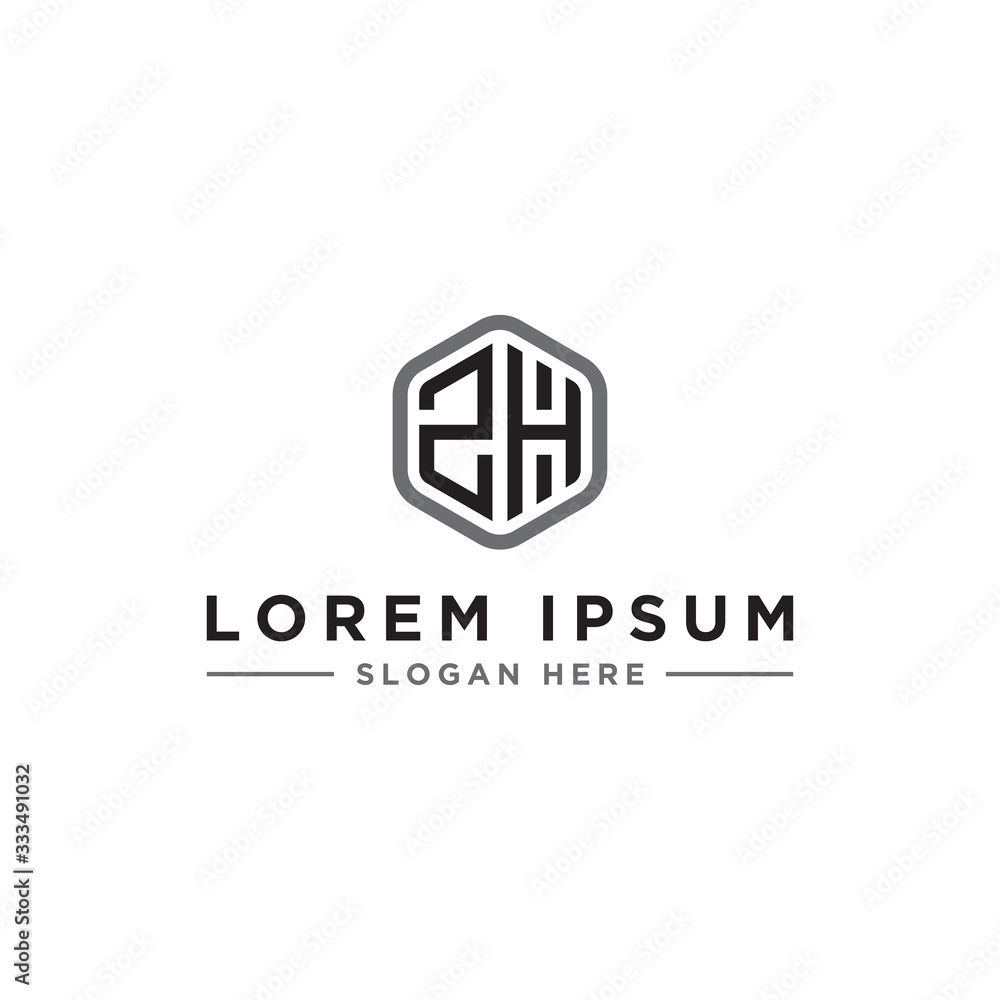 inspiring logo designs for companies from the initial letters of the ZH logo icon. -Vectors inspiring logo designs for companies from the initial letters of the ZH logo icon. -Vectors