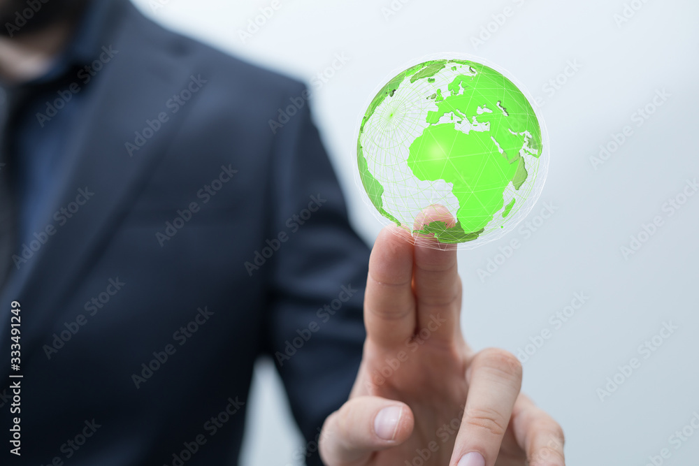 Human Hand Holding The World In Hands. Human Hand Holding The World In Hands.