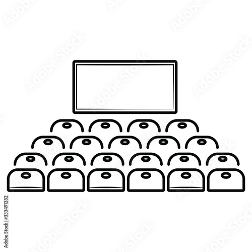 Cinema auditorium icon vector illustration