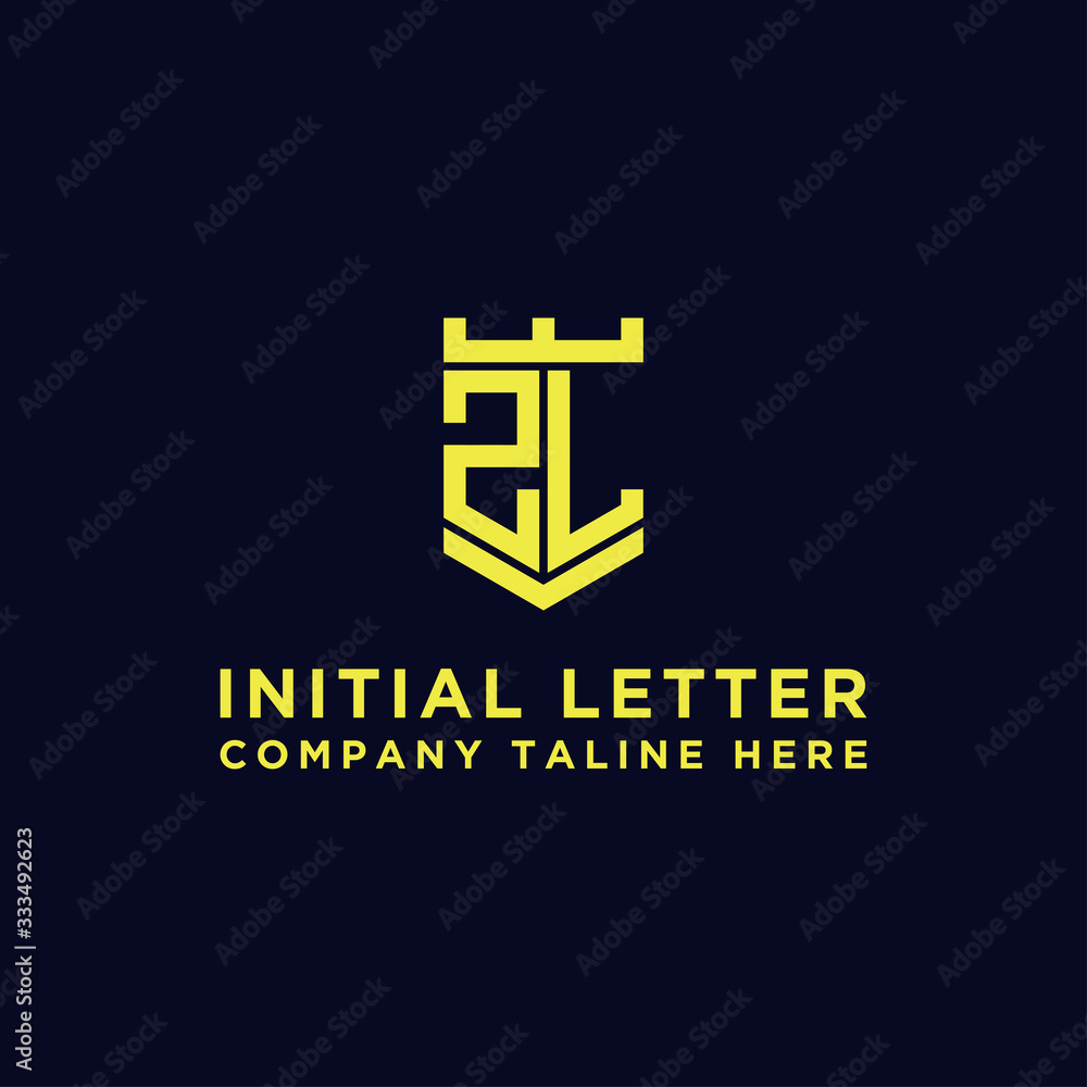 Obraz premium inspiring logo designs for companies from the initial letters of the ZL logo icon. -Vectors