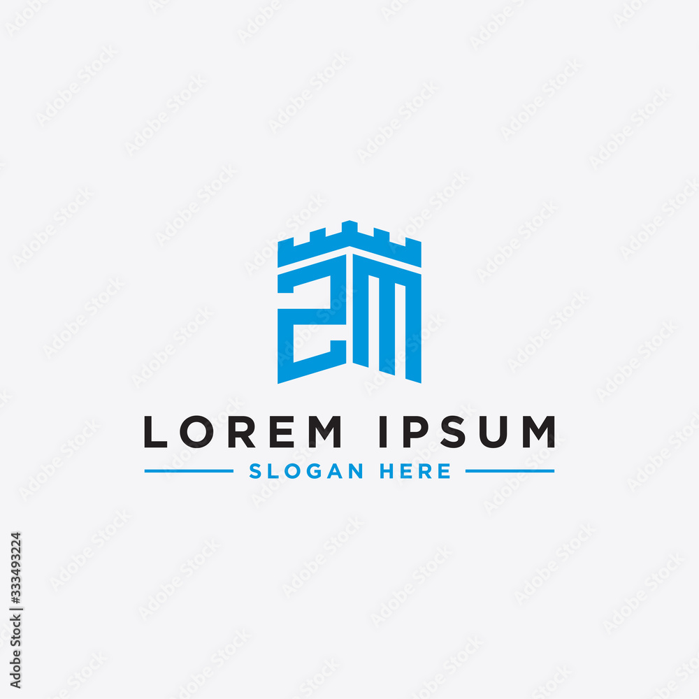 inspiring logo designs for companies from the initial letters of the ZM logo icon. -Vectors inspiring logo designs for companies from the initial letters of the ZM logo icon. -Vectors