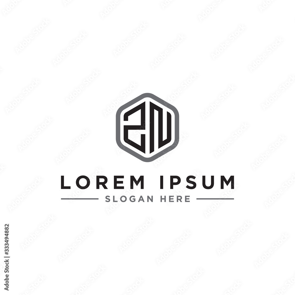 inspiring logo designs for companies from the initial letters of the ZN logo icon. -Vectors inspiring logo designs for companies from the initial letters of the ZN logo icon. -Vectors