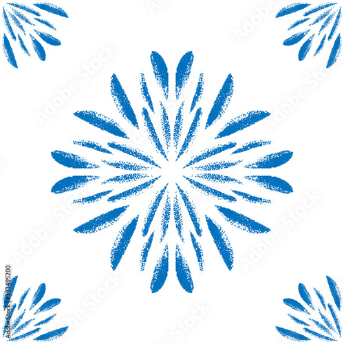 Blue winter seamless pattern, doodle elements for wrapping paper and textile.