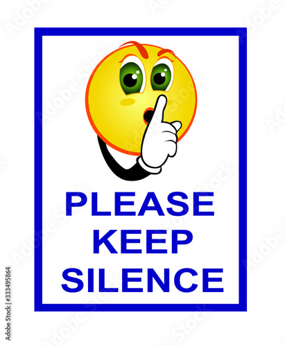 Keep quiet. Keep silence. Silent please sign. Crossed person talking. Shhh icon. photo