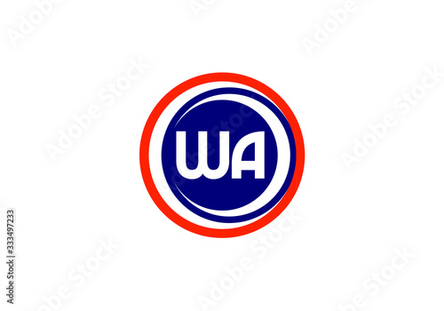 Free Download W A, WA Initial Letter Logo design vector template, Graphic Alphabet Symbol for Corporate Business Identity - GFXLoad