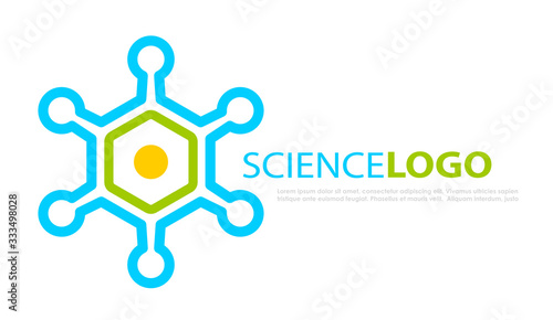 Abstract molecular science logo