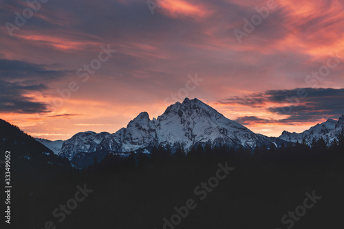 Watzmann im Sonnenuntergang