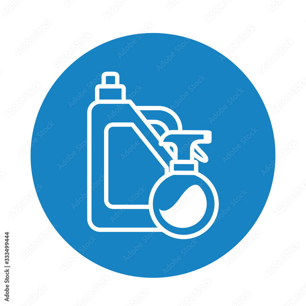 cleaning products bottles icon, block style cleaning products bottles icon, block style