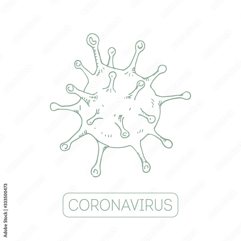 coronavirus. vector icon on a white background.