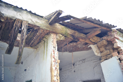 destroyed building