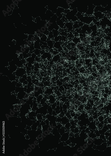 Network Mesh Procedural Art background illustration
