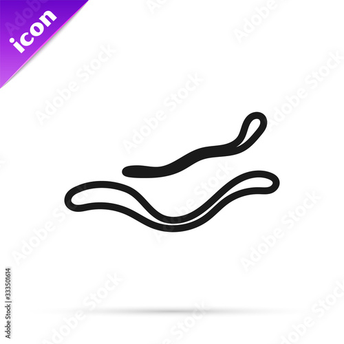 Black line Ebola virus disease icon isolated on white background. Vector Illustration