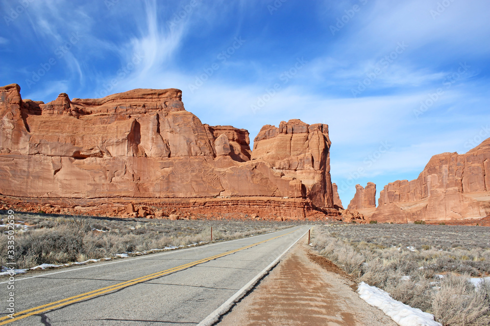 Rock formations in the Arches national Park, Utah Rock formations in the Arches national Park, Utah
