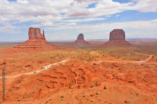 Monument Valley located on the Arizona–Utah border, USA.