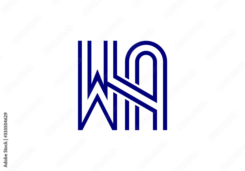 W A, WA Initial Letter Logo design vector template, Graphic Alphabet Symbol for Corporate Business Identity W A, WA Initial Letter Logo design vector template, Graphic Alphabet Symbol for Corporate Business Identity