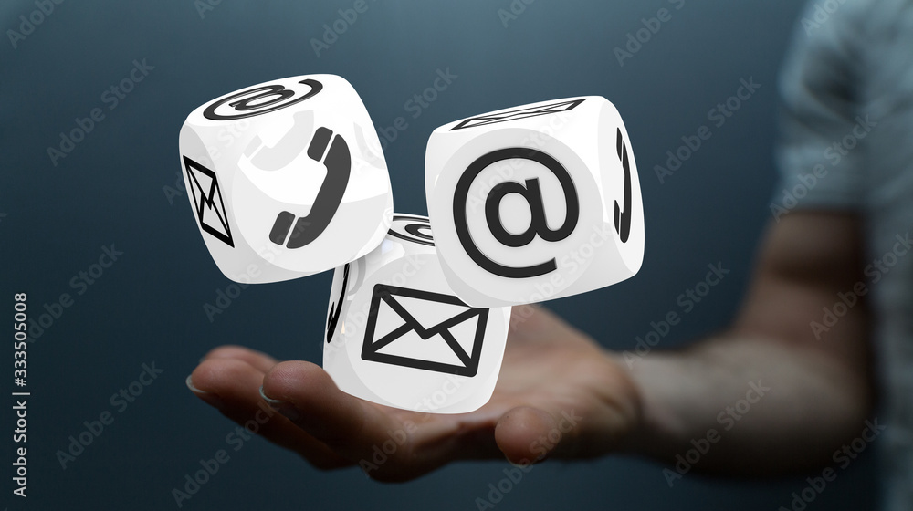 Fotografija Online people network. Using internet for communication..