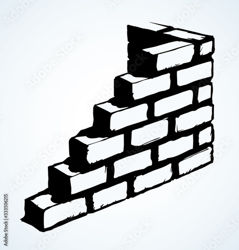 Brick wall. Vector drawing pattern