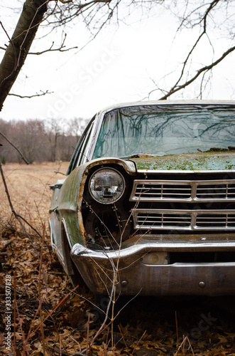 abandoned car