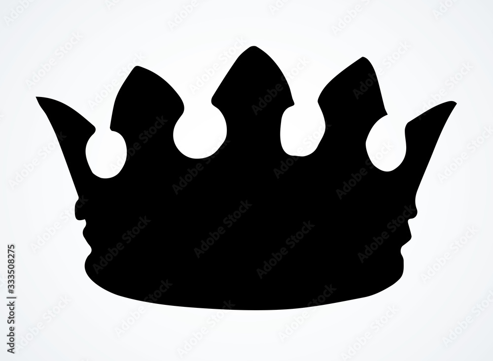 Precious golden crown. Vector drawing Precious golden crown. Vector drawing