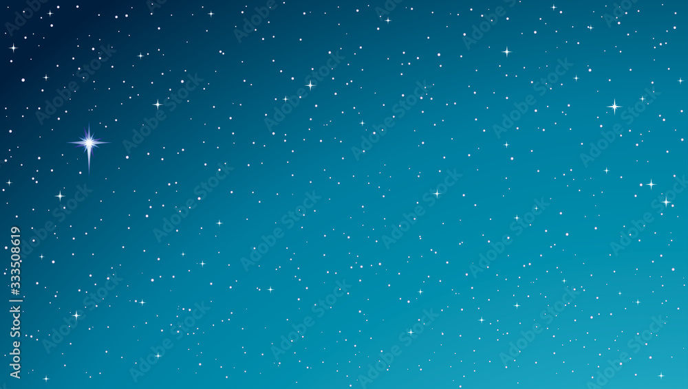 Stars in the night sky. Vector drawing Stock Vector Adobe Stock