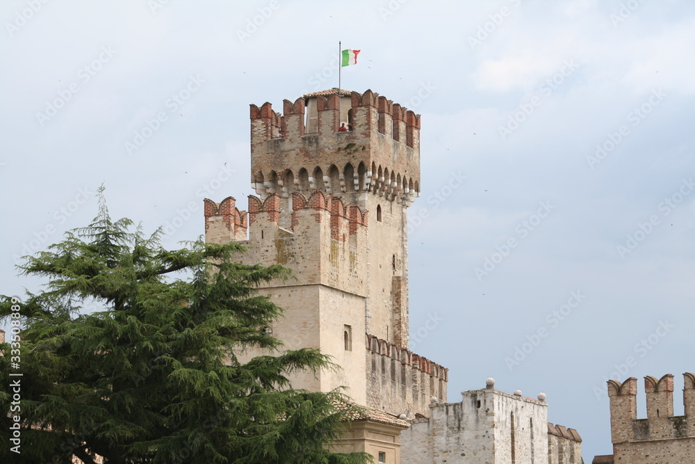 Sirmione, Lombardy Italy, Lake Garda , view of Scaligero Castle