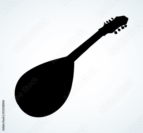 Mandolin. Vector drawing icon sign