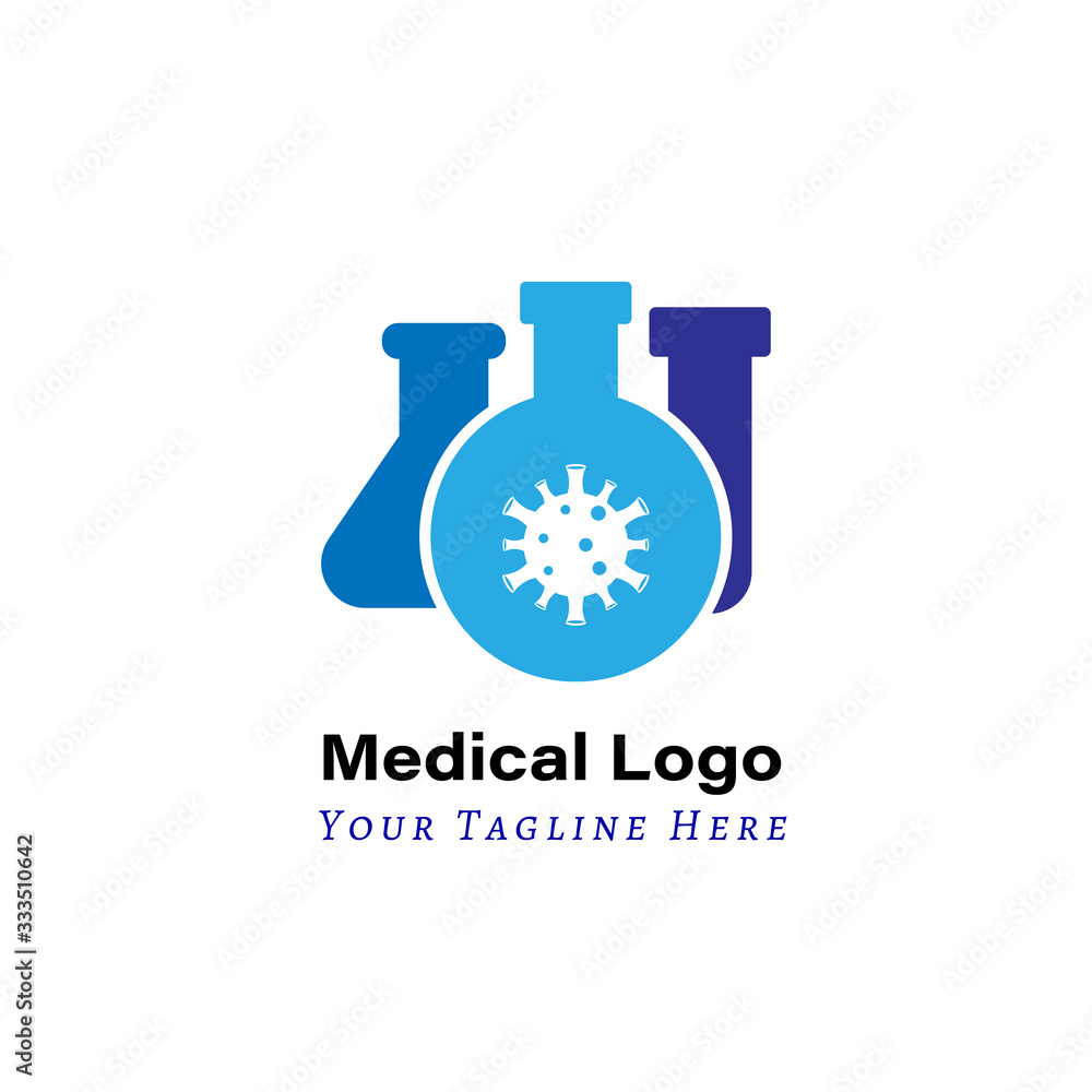 Illustration Medical Logo Template for print and website project