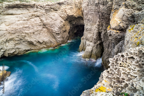 The magnificent Cala Grotta in Sant'Antioco, Sardinia