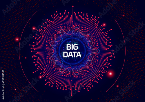 Futuristic Big Data Technology Concept Art and Visualization