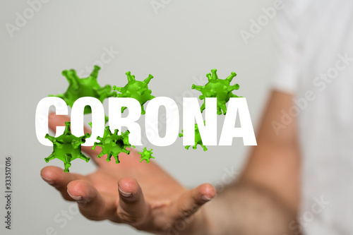 epidemic coronavirus 2019-nCoV 3d (2019-nCoV). .