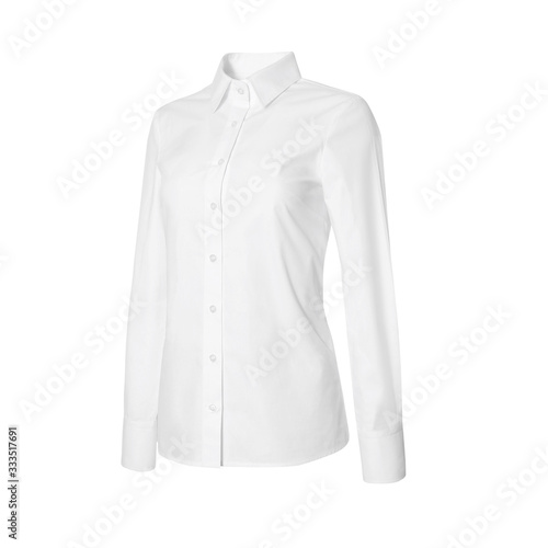 White women's shirt on a white background