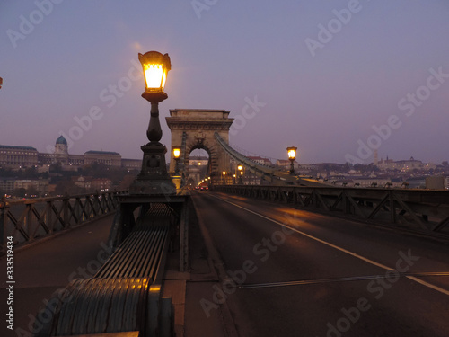 Ponte delle catene all'alba, Budapest