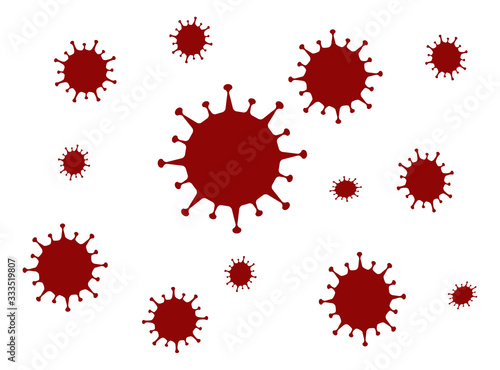 Coronavirus 2019-nCov novel coronavirus concept resposible for asian flu outbreak and coronaviruses influenza as dangerous flu strain cases as a pandemic. Microscope virus close up